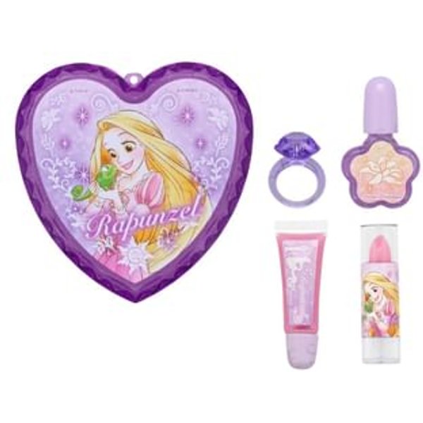 SHOBIDO - Disney Rapunzel Heart Case Cosmetic Set 5 pcs