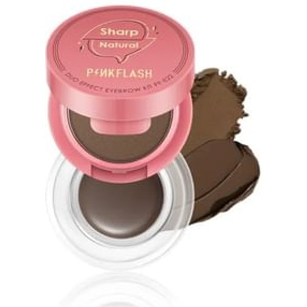 PINKFLASH - 2 in 1 Duo Effect Eyebrow Kit - 3 Color #02 Soft Brown