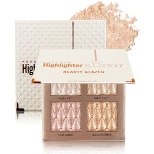 BEAUTY GLAZED - 4 Colours Pearl Highlighter Palette 4 Colours Palette (4 x 4.5g)