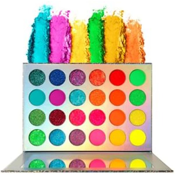 DE'LANCI - 24 Color Blacklight Eyeshadow Palette #24 Color Eyeshadow Palette