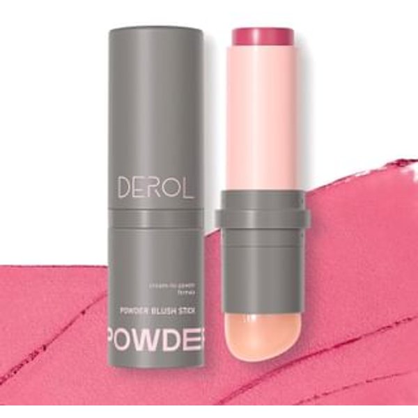 DEROL - 2 in 1 Colleting Romance Velvet Powder Blush Stick - 6 Colors #02 Red Bean