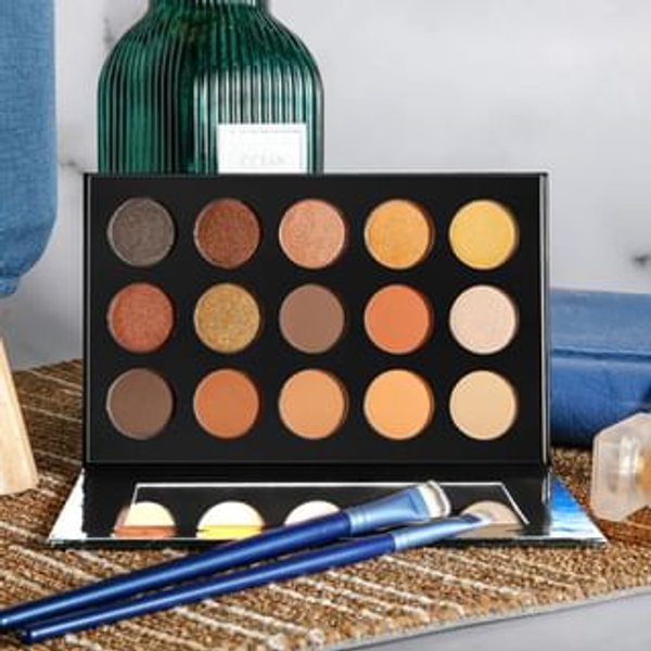 DE'LANCI - 15 Color Bronzed Mocha Eyeshadow Pallete #15 Colors Eyeshadow Palette