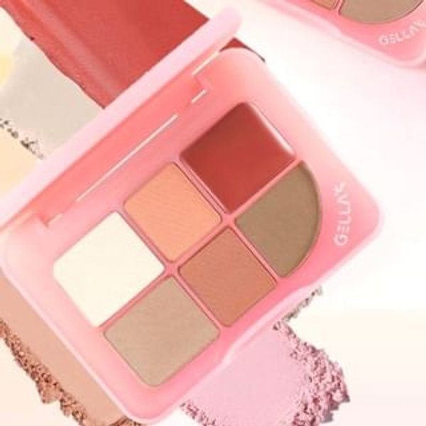 GELLA'S - 6 Colors Multi Function Palette - H02 Chestnut #H02 Chestnut - 11g