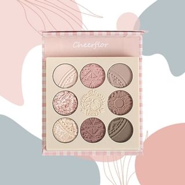 CHEERFLOR - Farley Garden Magic Circle Embossed Eyeshadow (CFR968 Morandi Pink) - Lidschatten-Palette