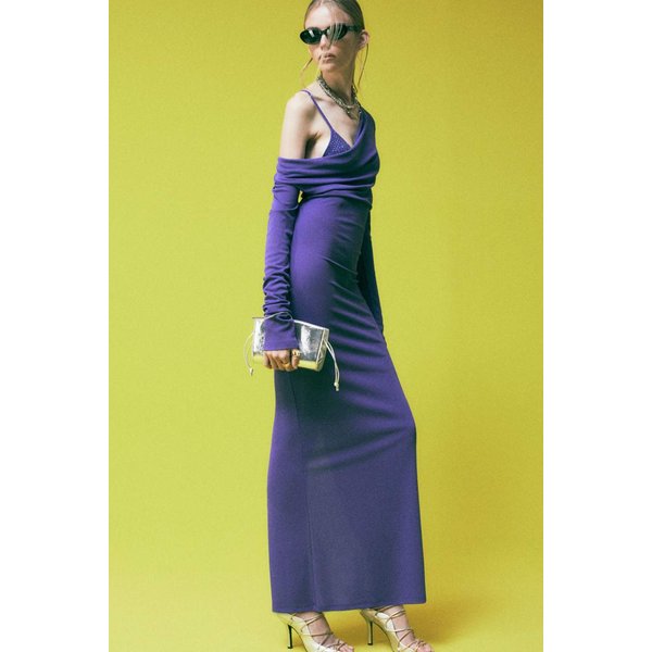 Maxikleid Mit Wasserfallausschnitt Aus Jersey-image