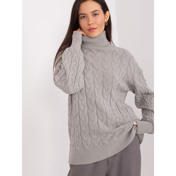 Turtleneck model 188307 AT - ONE-SIZE-FITS-ALL - Grey