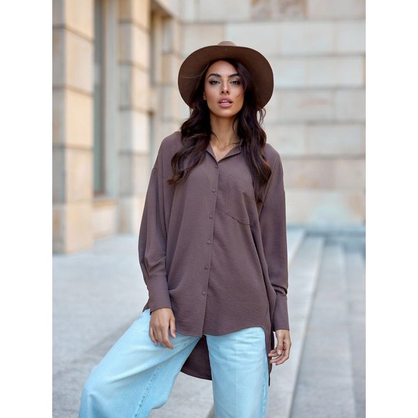 Long sleeve shirt model 199480 Roco Fashion - ONE-SIZE-FITS-ALL - Brown