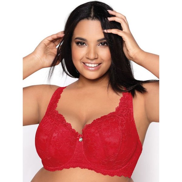 Padded bra model 204158 Mat - 100D - Red