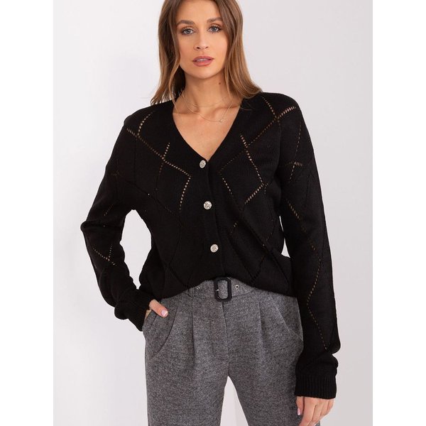 Cardigan model 208629 Rue Paris - ONE-SIZE-FITS-ALL - Black