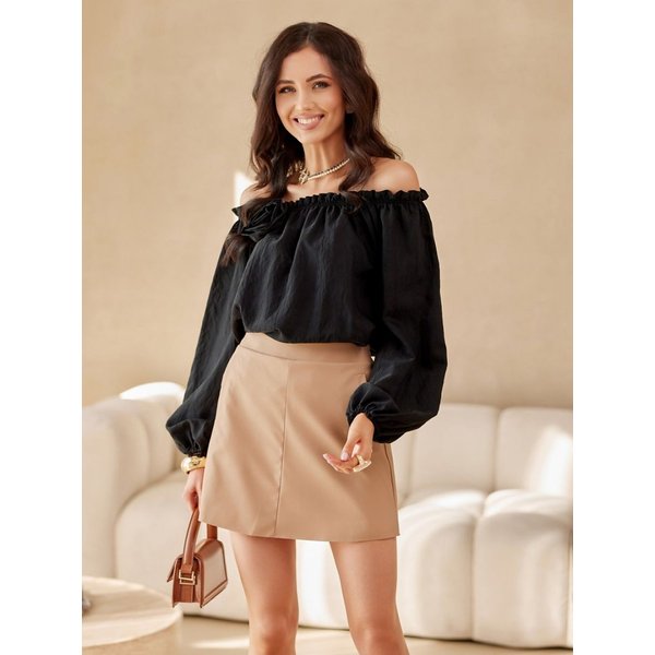 Short skirt model 209553 Roco Fashion - 38 - Beige