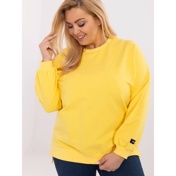 Plus size sweatshirt model 211734 Relevance - ONE-SIZE-FITS-ALL - Yellow