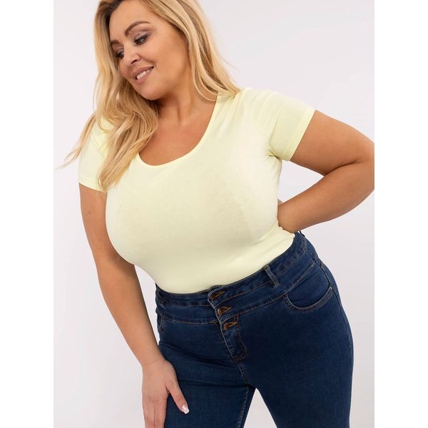 Plus size T-shirt model 211766 Relevance - XL - Yellow