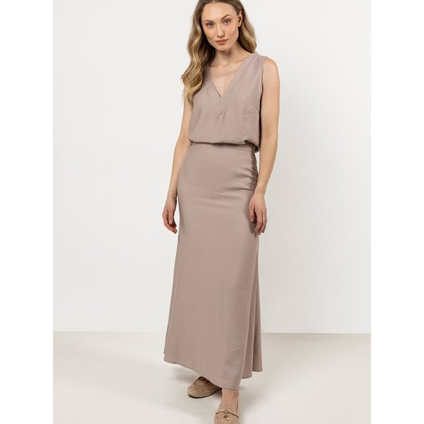 Long skirt model 212208 awama - L - Brown
