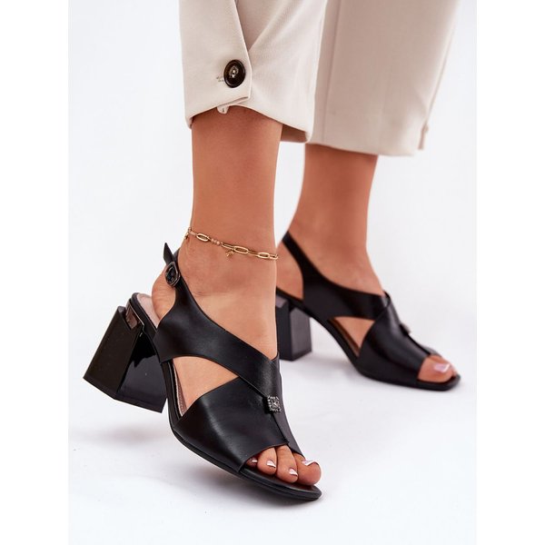 Heel sandals model 212828 Step in style - 38 - Black