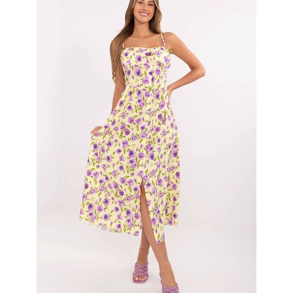 Daydress model 213309 Italy Moda - ONE-SIZE-FITS-ALL - Yellow