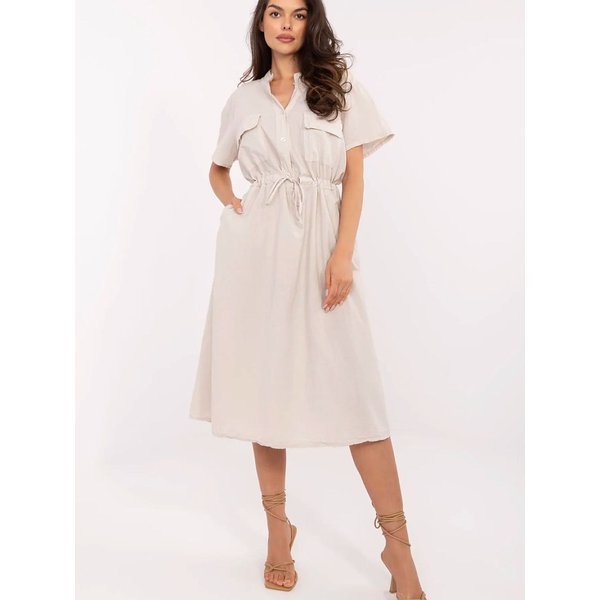 Daydress model 213597 Italy Moda - ONE-SIZE-FITS-ALL - Beige