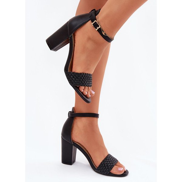 Heel sandals model 213926 Step in style - 41 - Black