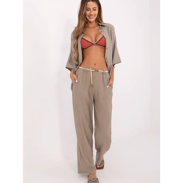 Women trousers model 214060 Italy Moda - ONE-SIZE-FITS-ALL - Beige