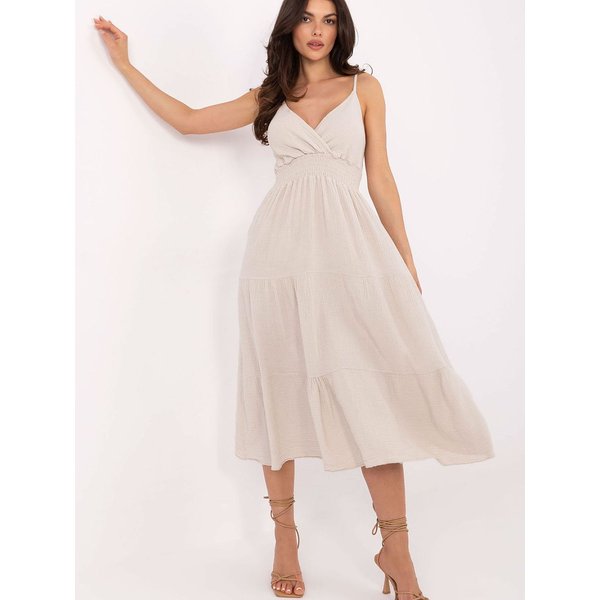 Daydress model 215206 Italy Moda - ONE-SIZE-FITS-ALL - Beige