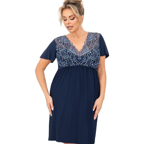 Plus Size Nightgown model 215550 Donna - XXXXXL - Navy blue