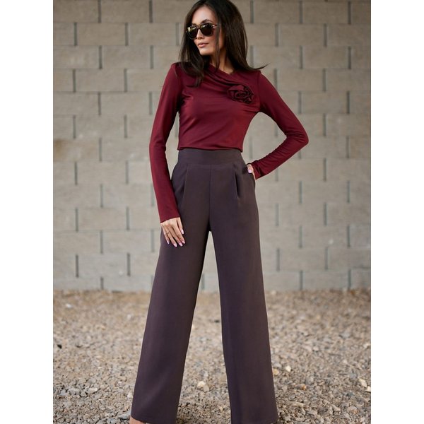 Women trousers model 216487 Roco Fashion - 40 - Brown