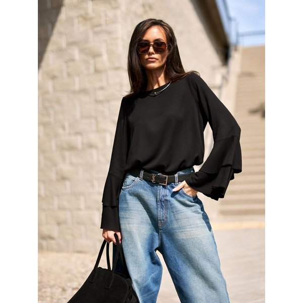 Blouse model 216489 Roco Fashion - 38 - Black