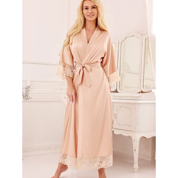 Long bathrobe model 218049 Kalimo - L - Beige