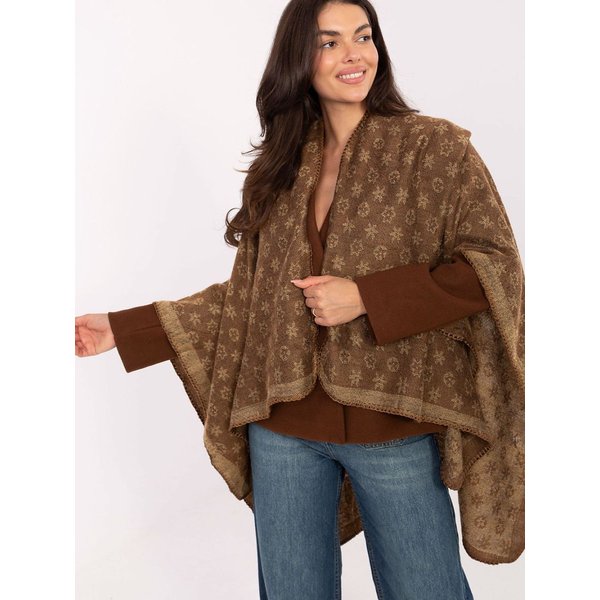 Poncho model 218603 Factory Price - ONE-SIZE-FITS-ALL - Brown