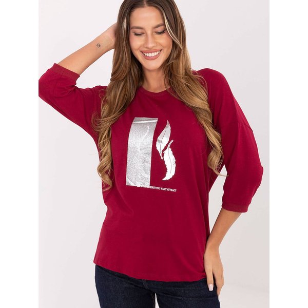 Blouse model 218827 Relevance - ONE-SIZE-FITS-ALL - Red