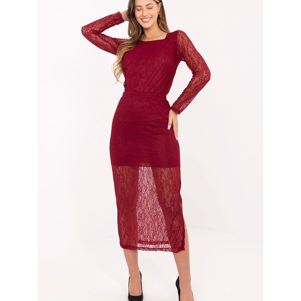 Lace skirt model 219892 Rue Paris - ONE-SIZE-FITS-ALL - Red