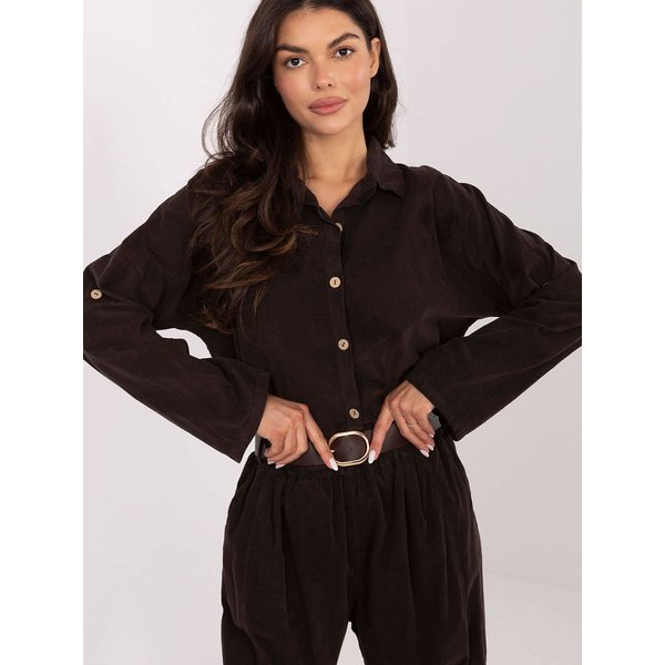 Long sleeve shirt model 220827 Italy Moda - ONE-SIZE-FITS-ALL - Brown