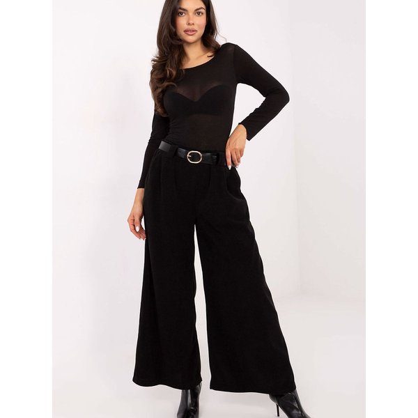 corduroy trousers model 220875 Rue Paris - ONE-SIZE-FITS-ALL - Black