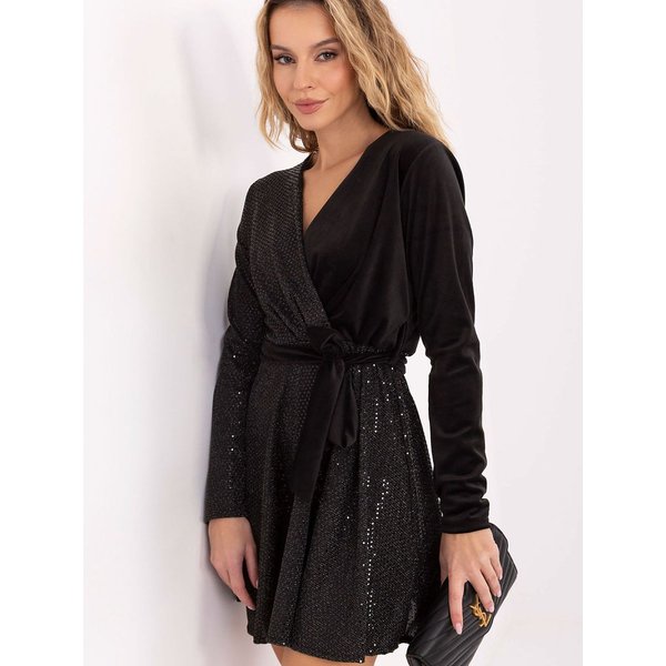 Short dress model 221076 Italy Moda - ONE-SIZE-FITS-ALL - Black