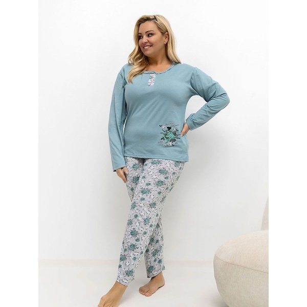 Plus Size Pajamas model 221190 Forever Pink - 4XL - Green