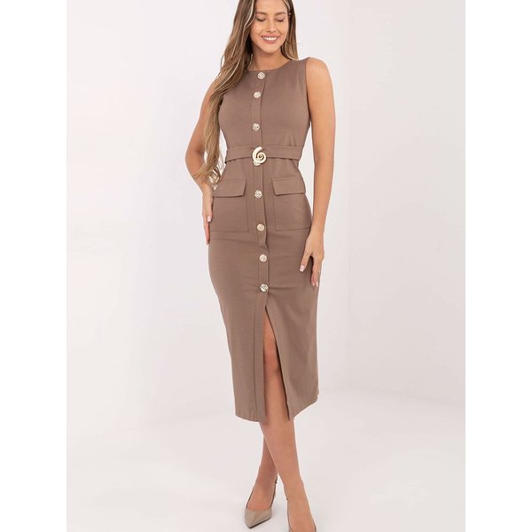 Daydress model 222947 Italy Moda - ONE-SIZE-FITS-ALL - Beige