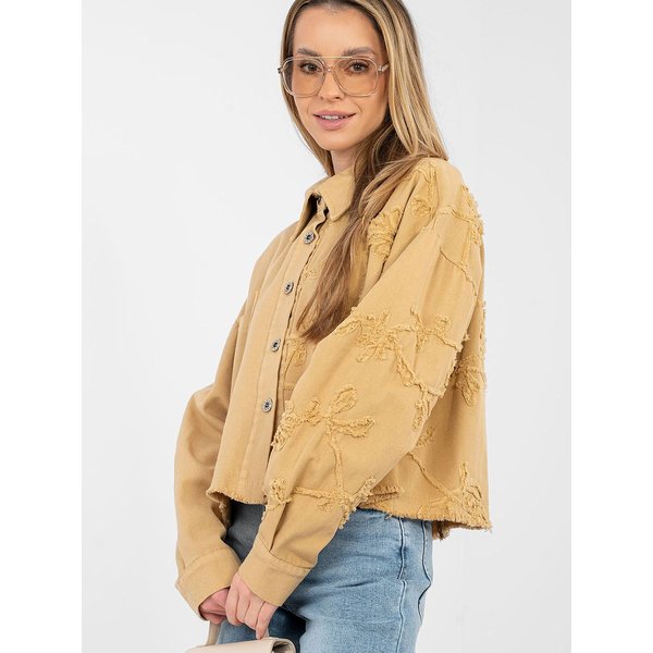 Denim jacket model 223788 Rue Paris - ONE-SIZE-FITS-ALL - Brown