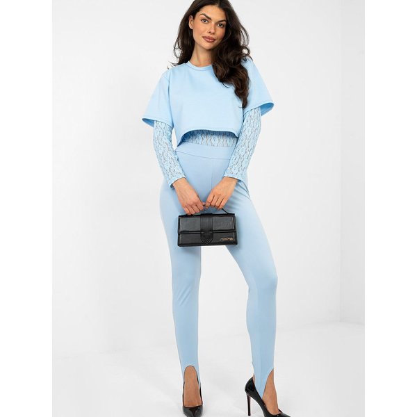 Long leggings model 224110 Rue Paris - ONE-SIZE-FITS-ALL - Blue