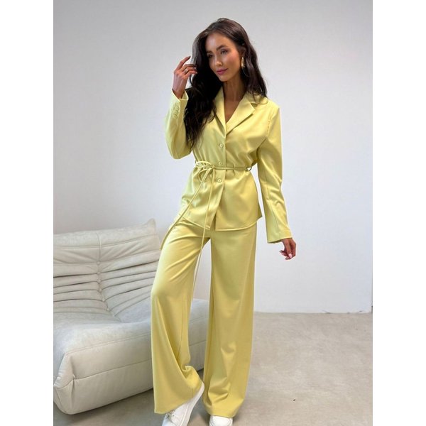 Women trousers model 225263 Roco Fashion - 38 - Yellow