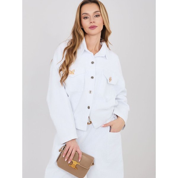 Corduroy jacket model 225427 Rue Paris - ONE-SIZE-FITS-ALL - White