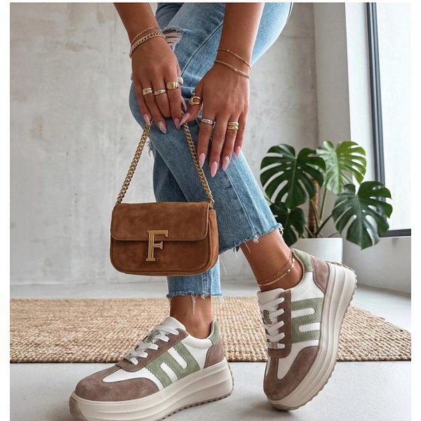 Platform sneakers model 226029 Solea - 37 - Beige