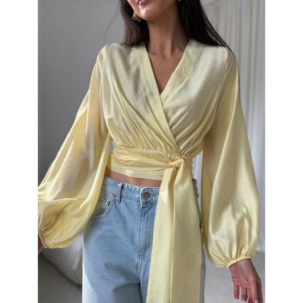 Blouse model 226277 Roco Fashion - 40 - Yellow