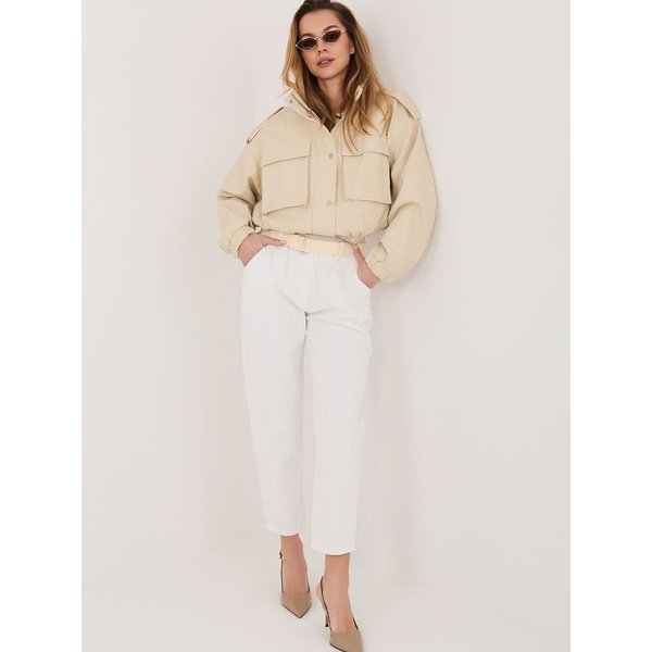 corduroy trousers model 226481 Italy Moda - ONE-SIZE-FITS-ALL - Beige