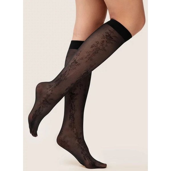 Knee highs socks model 226596 Gabriella - ONE-SIZE-FITS-ALL - Black
