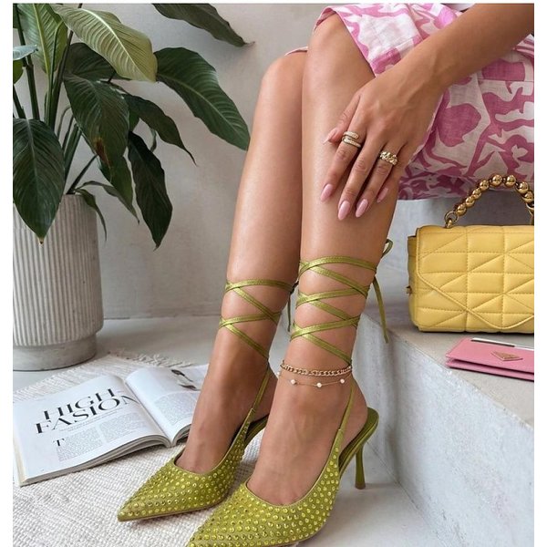 Strappy high heels model 227286 Solea - 41 - Green