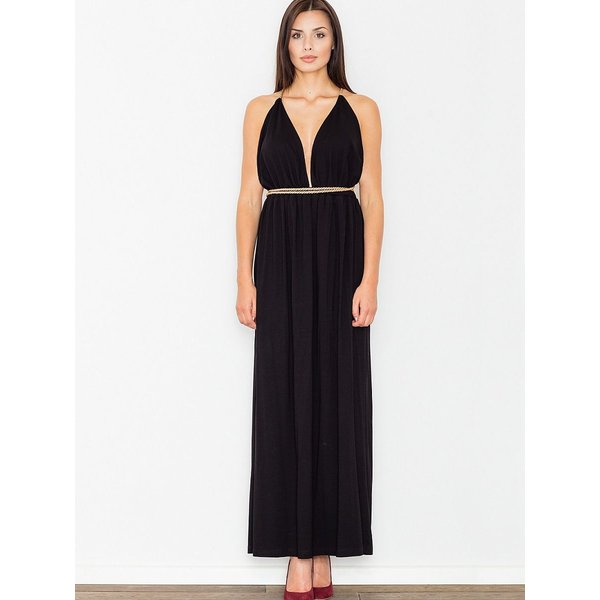 Long dress model 60701 Figl - M - Black