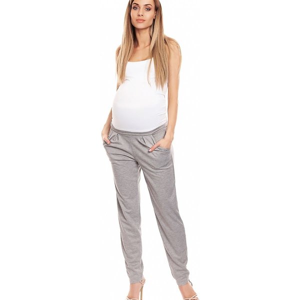 Maternity pants model 133338 PeeKaBoo - S/M - Grey