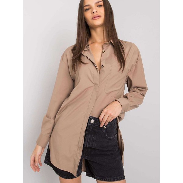 Long sleeve shirt model 160737 Ex Moda - ONE-SIZE-FITS-ALL - Beige