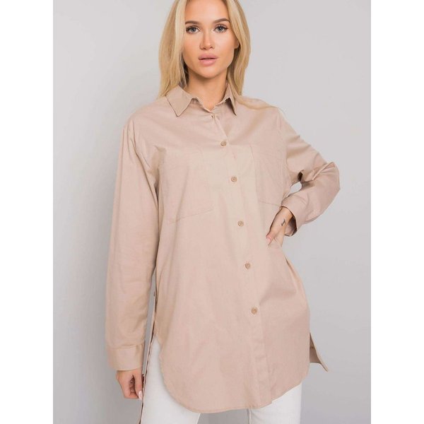 Long sleeve shirt model 160741 Ex Moda - ONE-SIZE-FITS-ALL - Beige