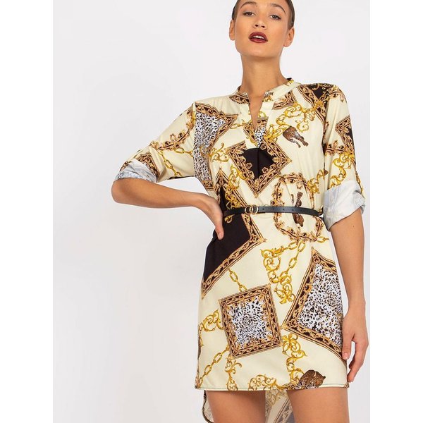 Daydress model 167482 Italy Moda - ONE-SIZE-FITS-ALL - Yellow