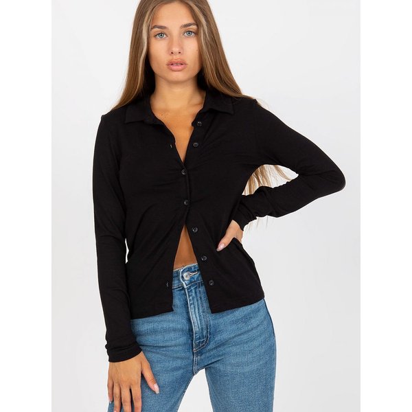 Long sleeve shirt model 168617 Rue Paris - S - Black